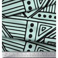 thumbnail image 3 of Soimoi Green Cotton Duck Fabric Triangle Art Geometric Print Fabric by Yard 42 Inch Wide, 3 of 5