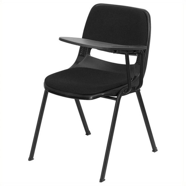 Bowery Hill Chaise Pliante Empilable Ergonomique Rembourrée en Coquille, Noire