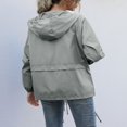 thumbnail image 4 of Alsol Imperméables pour Femmes Vestes Légères Coupe-Vent Pliables pour Randonnée en Plein Air avec Capuche, 4 of 6