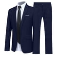 thumbnail image 1 of Ediodpoh Male Slim Fit Business Wedding Party Two Piece Suits for Men Navy L, 1 of 2
