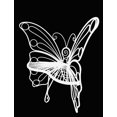 thumbnail image 4 of Hi-Line Gift Ltd Garden Decor Butterfly Chair 45 by 24 by 42-Inch White, 4 of 5