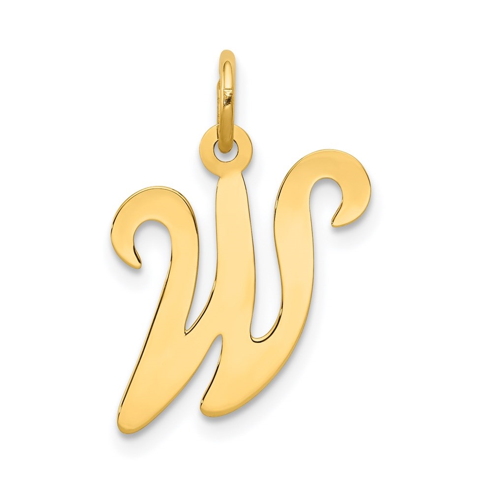 Diamond2Deal 14K Pendentif Charme Initiale Lettre en Or Jaune pour Femmes