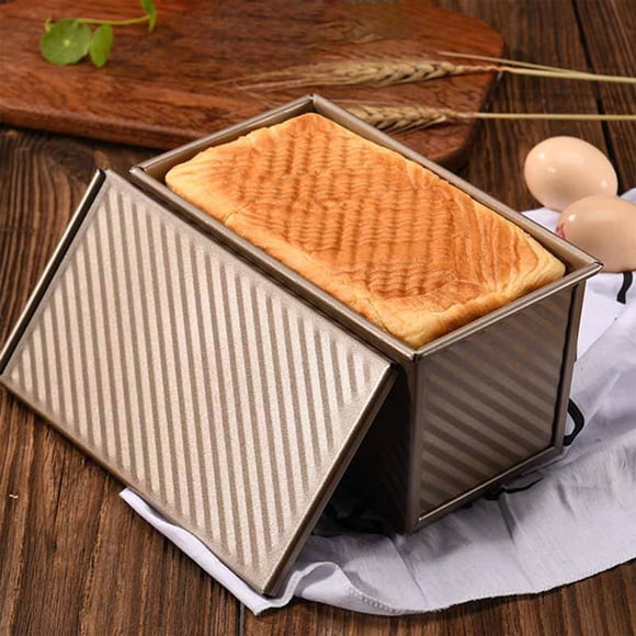Kadlawus Bread Loaf Pan for Baking, 450g Pullman Loaf Pan with Lid, Non Stick Toast Baking Mold for Homemade Bread, Sandwich Bread Pan