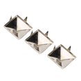 thumbnail image 1 of 100pcs Square Pyramid Studs, 4 Claw Metal Studs Punk Rivets for Clothing Shoe Leather Bag Jacket Crafts, 4 Prong Metal Nailhead Studs Spike Stud Leather Claw Rivets, 1 of 7