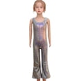 thumbnail image 1 of GDREDA Combinaison Moulante Extensible à Paillettes pour Garçons et Filles Sans Manches à Col Ras du Cou Pantalon Bas Barboteuse d'Été Noire, 2-3 Ans, 1 of 6