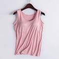 thumbnail image 1 of UPPADA Womens Crewneck Tank Tops Summer Sleeveless Scoop Neck Tees Solid Color Basic Slim Fitted Cami Shirts Womens Tank Tops Camisole Top Built In Bra Adjustable Straps,Deals for Today, 1 of 4