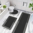 thumbnail image 4 of Ohufall 47in 3 Piece Bathroom Mat Set Rubber Back Non Slip Super Absorbent Washable For Home Hotel Shower, 4 of 9