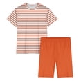 thumbnail image 4 of Ensemble de Pyjama pour Femmes, Haut à Manches Courtes en Laitue Unie avec Short, Ensemble de Pyjama, Cadeaux pour Femmes, TG, 4 of 5