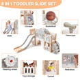 thumbnail image 3 of 8-in-1 Toddler Indoor Slide Playset – Comprehensive Kids Playground with Climber, Slide & More, 3 of 7