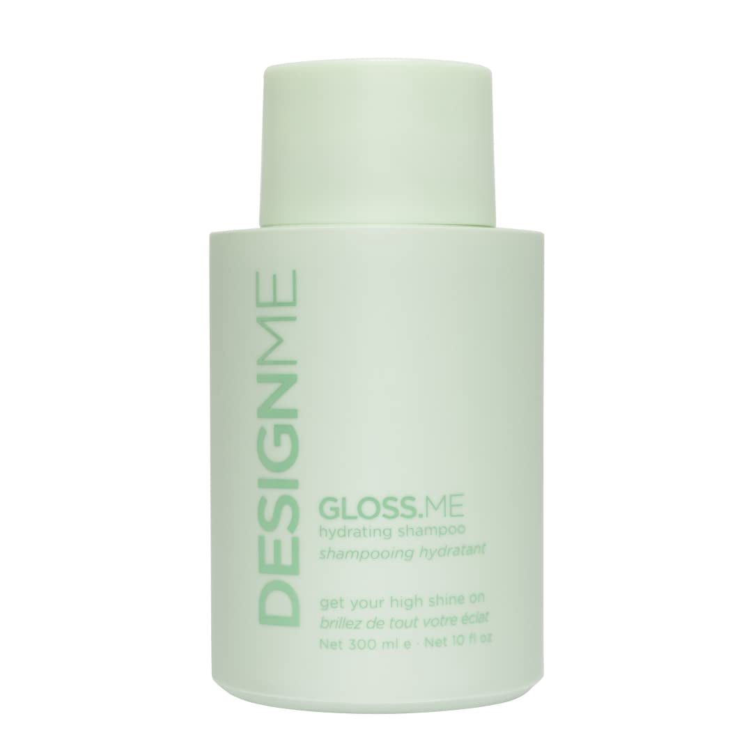 GLOSS.ME Hydrating Shampoo by DESIGNME | Hemp &amp; Argan Oil Shampoo Adds Softness &amp; Shine | Straight, Wavy, or Curly Hair Shampoo | Sulfate-Free &amp; Color-Safe Moisturizing Shampoo
