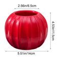 thumbnail image 3 of Originality Plastic Flower Pot Imitation Pumpkin Shape Decoration Vase Festive Dress Material Two Halves Splicing, 3 of 6