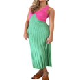 thumbnail image 3 of Femmes Bodycon Sans Manches Tricoté Robe Cravate Colorant Été Gradient Mini Robe Slim Fit Débardeur Robe Streetwear Parti Bleu S, 3 of 7