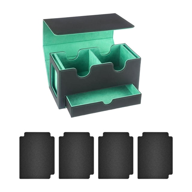 Tachiuwa Card Deck Box Baseball Card Protection Gathering Card Toy Sturdy Card Holder Inner Green