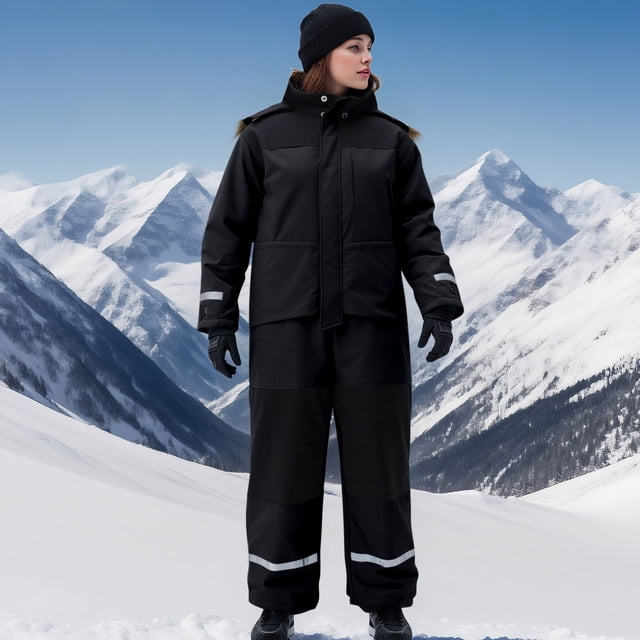 Timegard Rompers for Women 1 Piece Winter Outdoor Warm Snowsuits Ski Suits Windproof Jumpsuits for Men