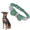 thumbnail image 5 of pitrice Bling Crystal Cat Collar Metal Adjustable Puppy Bow Tie Rhinestone Soft Collars Pet Supplies for Small Medium Dogs, 5 of 5