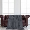 thumbnail image 4 of REGALWOVEN 1 Pcs Home Warm Soft Microplush Fleece Solid Throw Blanket Dark Gray 70" x 78", 4 of 9