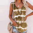 thumbnail image 1 of Pntutb Tank Tops for Women Clearance Women's Summer Fashion Round Neck Double Button Print Tank Tops Blouse Rolback, 1 of 6