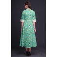 thumbnail image 3 of Bimba Robe-Chemise Mi-Mollet pour Femmes à Manches Roulées à Imprimé Floral Boutonnée - Grand, 3 of 5