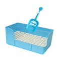 thumbnail image 2 of Milaget Rabbit Litter for Cage Bedpan Ferret Guinea Pig Potty Tray Corner Litter Pan Blue, 2 of 9