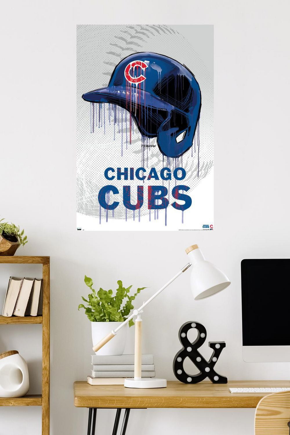 MLB Chicago Cubs - Drip Helmet 20 Wall Poster, 22.375" x 34"