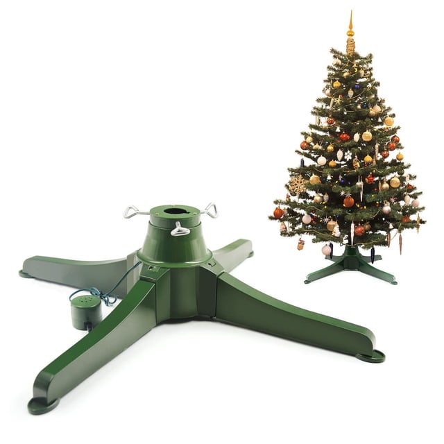 Amdohai 360-Degree Rotating Artificial Christmas Tree Stand, Adjustable Christmas Tree Stand with Music Box, Suitable forwithin 7.5 Feet Tree