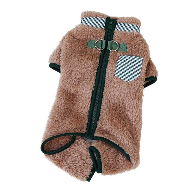 SIfdSeng Dog Clothes for Small Dogs Girl Summer Dog the Double Ring Buttoned Thermal Clothing Small Dog Sweater Female Dog Sweater Dog Jacket Dog Sweater with Leash Ring Girl Dog Clothes