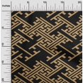thumbnail image 2 of oneOone Cotton Flex Black Fabric Geometric Craft Projects Decor Fabric Printed By The Yard 40 Inch Wide, 2 of 4