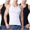 thumbnail image 1 of Timegard Tank Tops Men 3pc Round Neck Sleeveless Basic Tee Shirts Comfy Casual Workout Top Loungewear, 1 of 2