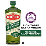 Bertolli Huile d'olive vierge extra, goût riche – Extrait à froid, 100% Bouteille recyclée, Canada Marque d'huile d'olive la plus fiable