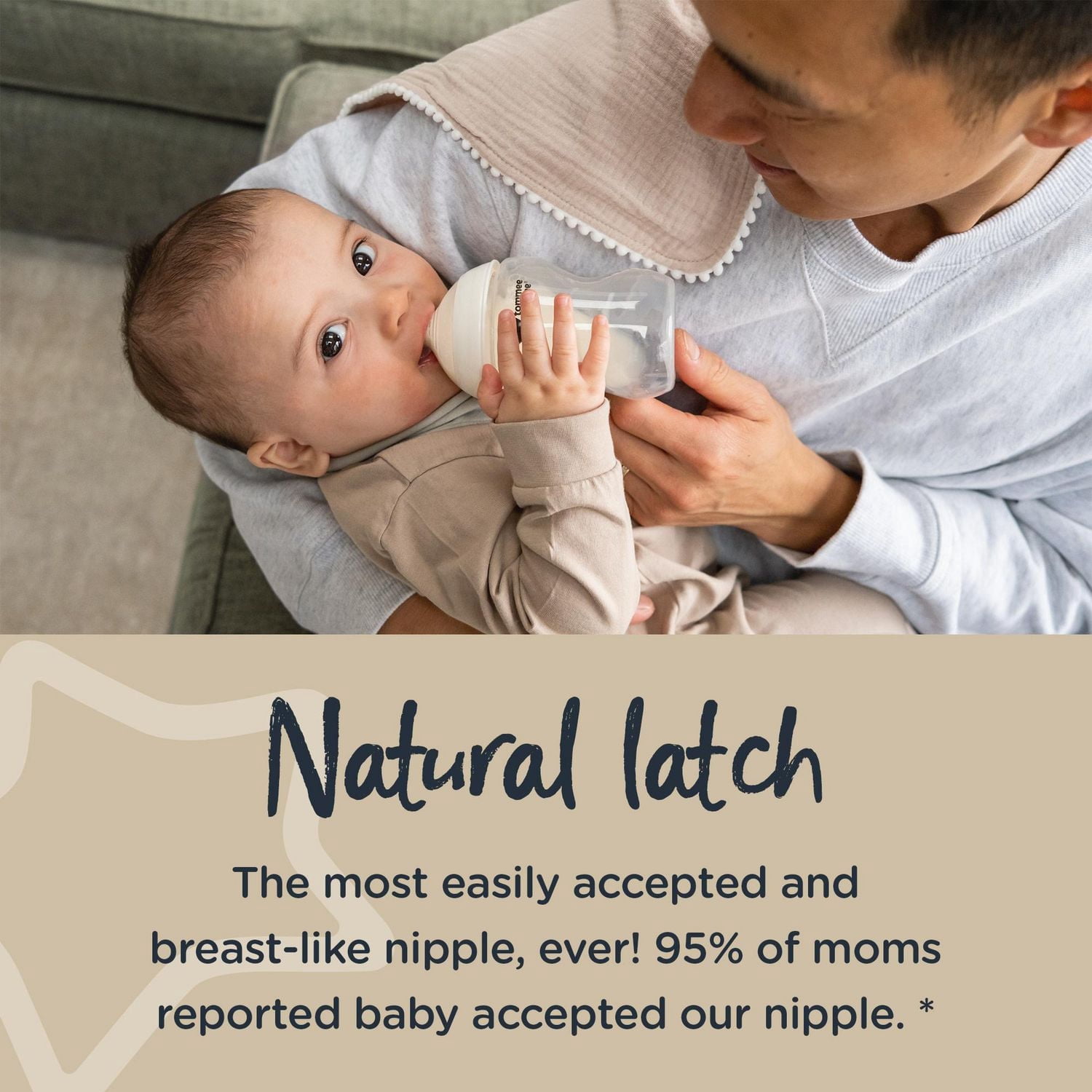 Tommee Tippee Plus Près de la Nature Biberons pour Bébé, Tétines Imitant le Sein avec Valve Anti-Colique