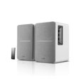 thumbnail image 1 of Special Edition- Edifier R1280T Powered Bookshelf Speakers - 2.0 Active Near Field Monitors - Studio Monitor Speaker - White Silver Enclosure - 42 Watts RMS, 1 of 5
