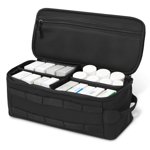 Vensio First Aid Sac Vide Pillet Organisateur de bouteille Case de rangement médical zippé Kit d'urgence (noir )