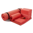 thumbnail image 1 of BalanceFrom Complete 7-Piece Yoga Set with 71” x 24” x0.5” Extra Thick Mat, Red, 1 of 9