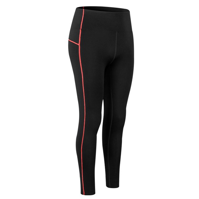 Fvwitlyh Leggings pour Femmes Femmes Uni Décontracté Patchwork Coupe Ajustée Chaud Taille Haute Poche Pantalon de Yoga Rouge,G