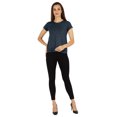 thumbnail image 2 of Inkmeso Solid Short Sleeve Basic T-Shirt For Womens Patch Pocket Casual Summer Basic Top, 2 of 7