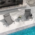 thumbnail image 4 of Gymax Ensemble de Patio 3 Pcs Table et Chaises d'Extérieur Ensemble Bistro Petit Porche avant Balcon Mobilier, 4 of 10