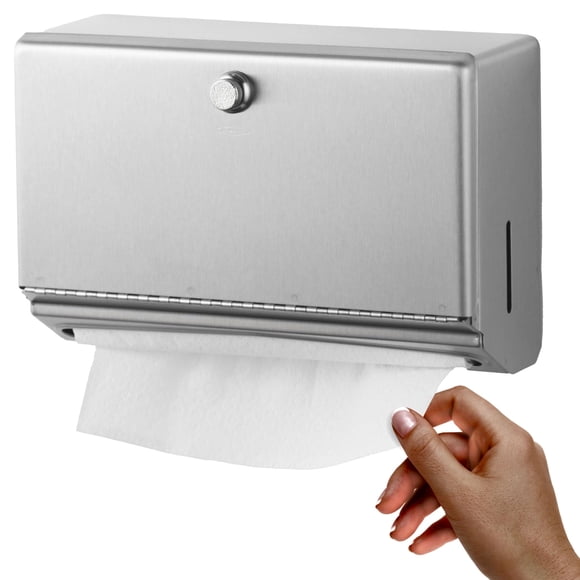 Bobrick Wall-Mounted Paper Towel Dispenser – Stainless Steel, Holds 200 C-Fold or 275 Multifold Towels, Easy Manual Access, ADA Compliant, Idea