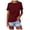 Wine, variant on LUOGENLI Female T-shirts for Womens Women's Solid Color Crew Neck Loose Casual Short Sleeve T Shirt Womens T-shirts Graphic Tees Valentines Womens T-shirts Graphic Tees Summer Clothes Army Green XXL