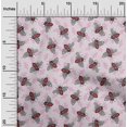 thumbnail image 2 of oneOone Rayon Light Pink Fabric Floral & Bee Sewing Craft Projects Fabric Prints By Yard 56 Inch Wide, 2 of 5