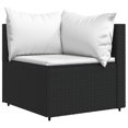 thumbnail image 2 of vidaXL 3 Piece Garden Lounge Set with Cushions Black Poly Rattan, 2 of 5