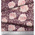 thumbnail image 3 of Soimoi Cotton Duck Fabric Check & Roses Floral Print Fabric by The Yard 56 Inch Wide, 3 of 3