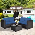 thumbnail image 3 of Patiojoy Ensemble de Canapé Sectionnel d'Extérieur en Rotin de 8 Pcs pour Causeuse et Conversation avec Coffre de Rangement et Table à Café Bleu Marine, 3 of 6