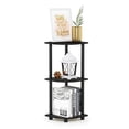thumbnail image 3 of Furinno 12077EX/BK Turn-N-Tube 3-Tier Corner Display Rack Multipurpose Shelving Unit, Espresso/Black, 3 of 6