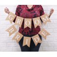 thumbnail image 1 of Inkdotpot Groom & Bride?Kraft Pre Strung Bunting Photo Booth Props Sign Party Decoration DIY Wedding Banner, 1 of 8