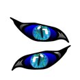thumbnail image 2 of EGNMCR Car Accessories Devil's Eye Car Motorcycle Computer Wall Decoration Personalized Stickers a stickers, 2 of 4