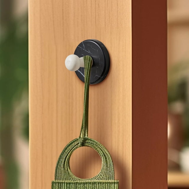 Solid Wood Suction Cup Hooks for Strong Secure Wall and Door
