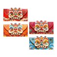 thumbnail image 3 of veasfak 4Pcs Nouvel An Chinois Enveloppes Rouges de l'Argent Chanceux pour le Festival de Printemps d'Anniversaire, 3 of 7