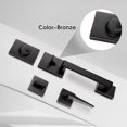 thumbnail image 3 of Front Double Door Traditional Style Keyed Entry Door Handleset with Lever Handle in Matte (Keyed and Dummy Set) MDHSTDBSETBR, 3 of 7