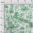 thumbnail image 2 of oneOone Georgette Viscose Green Fabric Asian Japanese Pattern Craft Projects Decor Fabric Printed By The Yard 42 Inch Wide, 2 of 4