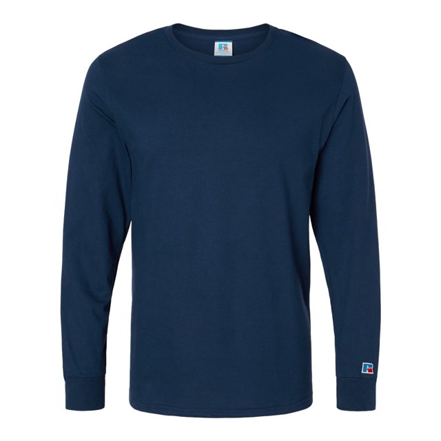 Russell Athletic T-Shirt à Manches Longues Peigné pour Hommes, m, J Navy